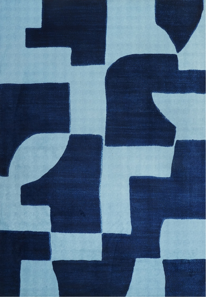Tæppe \'Velenna\' 160x230 cm - Blå i gruppen Tæpper hos Reforma (RG016)