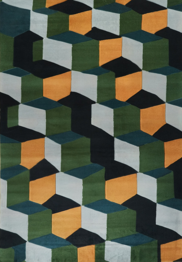 Tæppe \'Velorin\' 200x280 cm - Grøn/Multifarvet i gruppen Indretning / Tæpper hos Reforma (RG173)