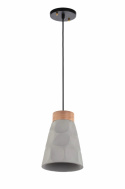 Loftlampe \'Mark\' - Træ/Cement