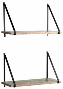 2-pak Væghylder \'Triangle\' - Natur