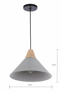 Loftlampe \'Morris\' -Træ/Cement