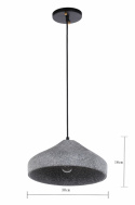 Loftlampe \'Grafite Circle\' - Cement
