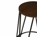 Puf \'Rustic\' 75cm - Træ/Stål