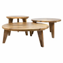 Sofabord Vintage Rundt 65cm - Natur 