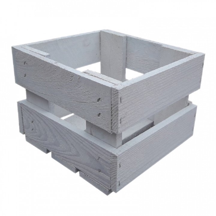 Trækasse \'Strand\' - Hvid i gruppen Møbler / Hylder & opbevaring / Kasser & Kurve hos Reforma (S10-wooden-C)