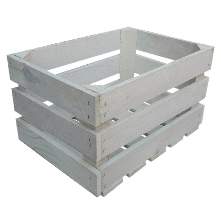 Trækasse \'Solig\' - Hvid i gruppen Møbler / Hylder & opbevaring / Kasser & Kurve hos Reforma (S4-wooden-C)