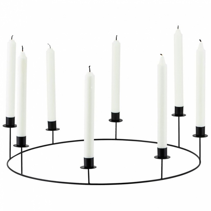 Lysestage \'Ring\' L - Sort i gruppen Indretning / Dekoration / Lysestager & Lanterner hos Reforma (SP0861)