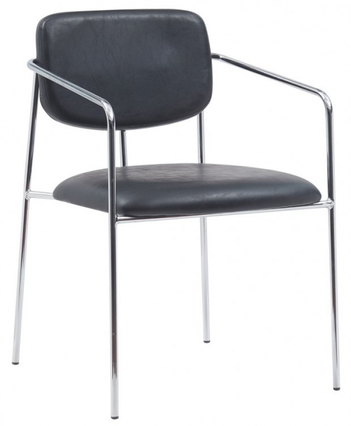 Karmstol \'Ebba\' - Sort/Sølv i gruppen Møbler / Sidde møbler / Stole hos Reforma (SY-8581A-metallic-black)