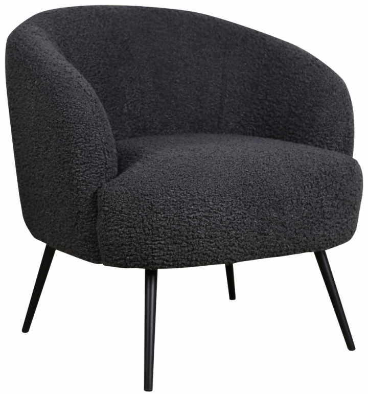 Lænestol \'Capri\' - Grå/Bouclé i gruppen Møbler / Sidde møbler / Lænestole hos Reforma (T8047-grey)