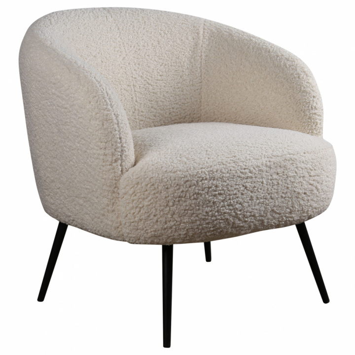 Lænestol \'Capri\' - Hvid/Bouclé i gruppen Møbler / Sidde møbler / Lænestole hos Reforma (T8047-white)