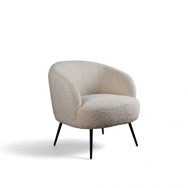 L&aelig;nestol \'Capri\' - Hvid/Boucl&eacute; i gruppen Møbler / Sidde møbler / Lænestole hos Reforma (T8047-white)