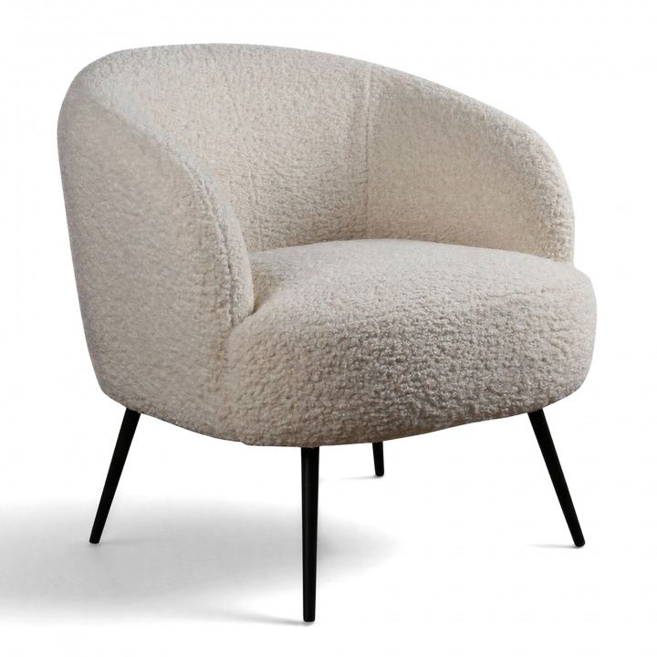 L&aelig;nestol \'Capri\' - Hvid/Boucl&eacute; i gruppen Møbler / Sidde møbler / Lænestole hos Reforma (T8047-white)