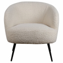 Lænestol \'Capri\' - Hvid/Bouclé