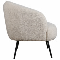 Lænestol \'Capri\' - Hvid/Bouclé