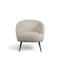 L&aelig;nestol \'Capri\' - Hvid/Boucl&eacute;
