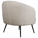 Lænestol \'Capri\' - Hvid/Bouclé
