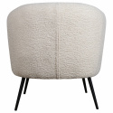 Lænestol \'Capri\' - Hvid/Bouclé