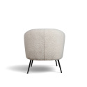L&aelig;nestol \'Capri\' - Hvid/Boucl&eacute;
