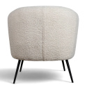 L&aelig;nestol \'Capri\' - Hvid/Boucl&eacute;