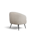 L&aelig;nestol \'Capri\' - Hvid/Boucl&eacute;