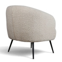 L&aelig;nestol \'Capri\' - Hvid/Boucl&eacute;