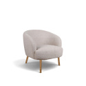 L&aelig;nestol \'Capri\' med tr&aelig;ben - Beige/Boucl&eacute;