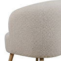 L&aelig;nestol \'Capri\' med tr&aelig;ben - Beige/Boucl&eacute;