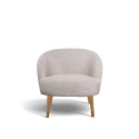 L&aelig;nestol \'Capri\' med tr&aelig;ben - Beige/Boucl&eacute;
