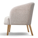 L&aelig;nestol \'Capri\' med tr&aelig;ben - Beige/Boucl&eacute;