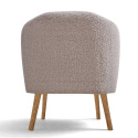 L&aelig;nestol \'Capri\' med tr&aelig;ben - Beige/Boucl&eacute;