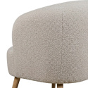 L&aelig;nestol \'Capri\' med tr&aelig;ben - Beige/Boucl&eacute;
