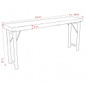 Sidetabel Vintage 170x40cm - Sort