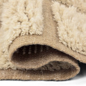 Rya Tæppe \'Leknes Handwoven Wool\' - Beige