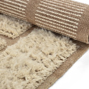 Rya Tæppe \'Leknes Handwoven Wool\' - Beige