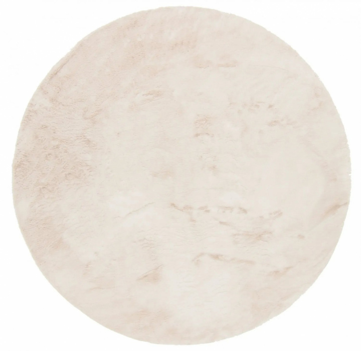 Rund tæppe \'Arnaga Super Soft\' 80cm - Beige i gruppen Indretning / Tæpper / Ryamåtter hos Reforma (V10165187)