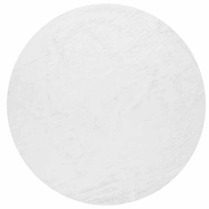 Rundt tæppe \'Aranga Super Soft\' 120cm - Hvid i gruppen Indretning / Tæpper / Ryamåtter hos Reforma (V10165218)