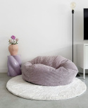 Rundt tæppe \'Aranga Super Soft\' 120cm - Hvid