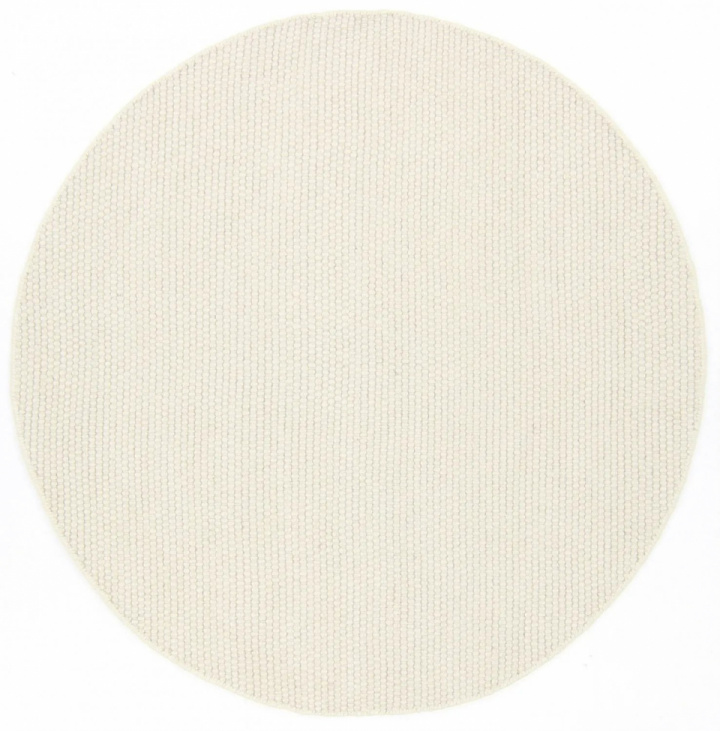 Rund tæppe \'Coastal\' 120cm - Cream i gruppen Indretning / Tæpper / Uldmåtter hos Reforma (V10165375)