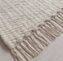 Uld tæppe \'Cartmel\' 80x250cm - Offwhite