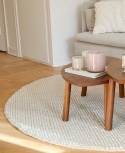 Rundt tæppe \'Avafors\' 120cm - Beige