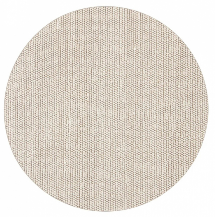 Rundt tæppe \'Avafors\' 240cm - Beige i gruppen Indretning / Tæpper / Uldmåtter hos Reforma (V10167685)