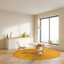 Rund tæppe \'Hamilton\' 240cm - Saffron
