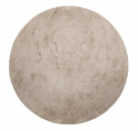 Rund tæppe \'Aranga Super Soft Fur\' 120cm - Brun
