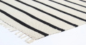 Bomulds tæppe \'Helle\' 200x290cm - Hvid/Svart