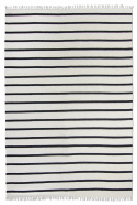 Bomulds tæppe \'Helle\' 300x400cm - Hvid/Svart