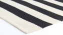 Bomulds tæppe \'Nilo\' 80x300cm - Hvid/Svart