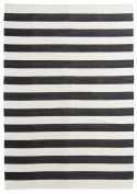 Bomulds tæppe \'Nilo\' 240x340cm - Hvid/Svart