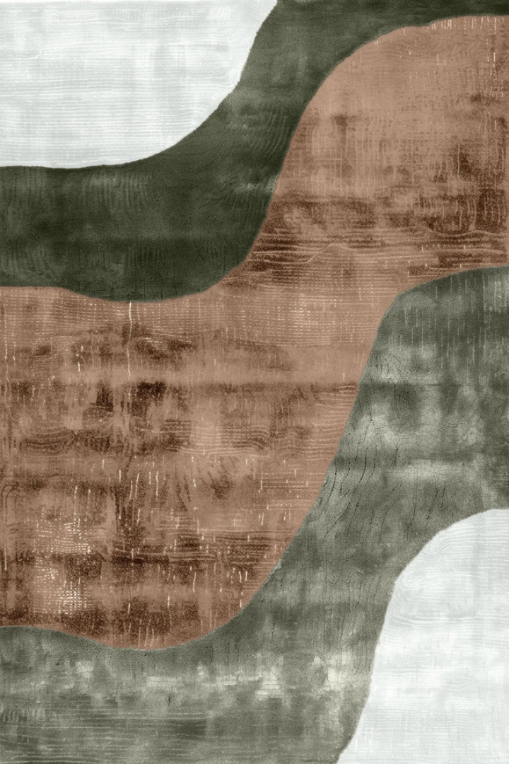 Wilton tæppe \'Barcelona\' 240x340cm - Brun/Lysgrøn i gruppen Indretning / Tæpper / Vævede tæpper hos Reforma (V10197013)
