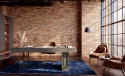 Gulvtæppe \'Aranga Super Soft\' 60x120cm - Mørkeblå
