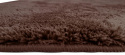 Rund tæppe \'Aranga Super Soft\' 80cm - Mørkebrun